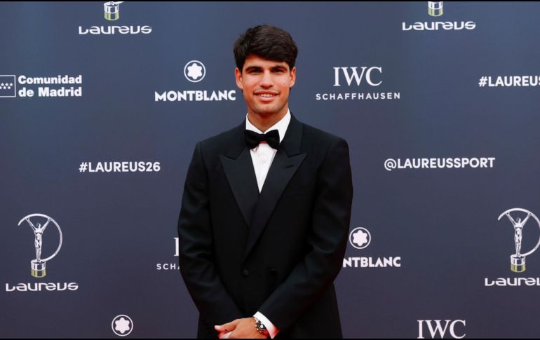 Ganador de 26 títulos ATP y actual número 2 del mundo, Alcaraz conquistó 8 torneos el año pasado; este año ganó en Australia y en Doha. EFE / J. J. Guillén
