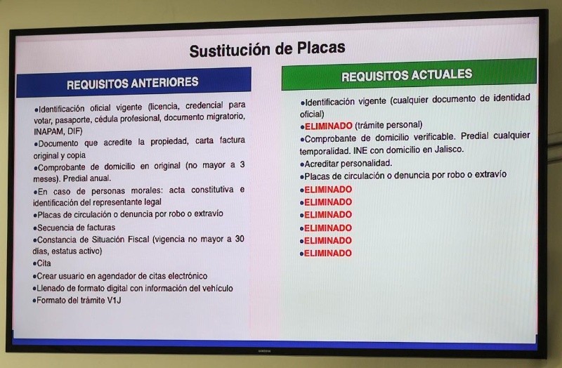 &nbsp;Suprimen requisitos para la sustitución de placas. EL INFORMADOR / A. Navarro