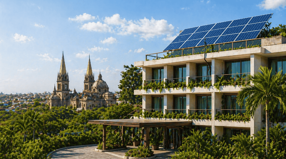 El documento involucra a más de 180 hoteles en el Estado que forman parte de la Asociación de Hoteles de Jalisco e integra soluciones como generación distribuida, almacenamiento de energía y electromovilidad. IA