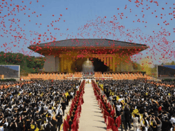A Huangdi se le atribuyen invenciones como la medicina tradicional, la escritura, los carros y las embarcaciones. EFE/The Ancestor Worship Ceremony of the Yellow Emperor
