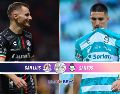 El Atlético de San Luis buscará aprovechar su localía para sumar tres puntos y agravar la crisis de Santos Laguna en la recta final del torneo. ESPECIAL / IMAGO7 y CANVA