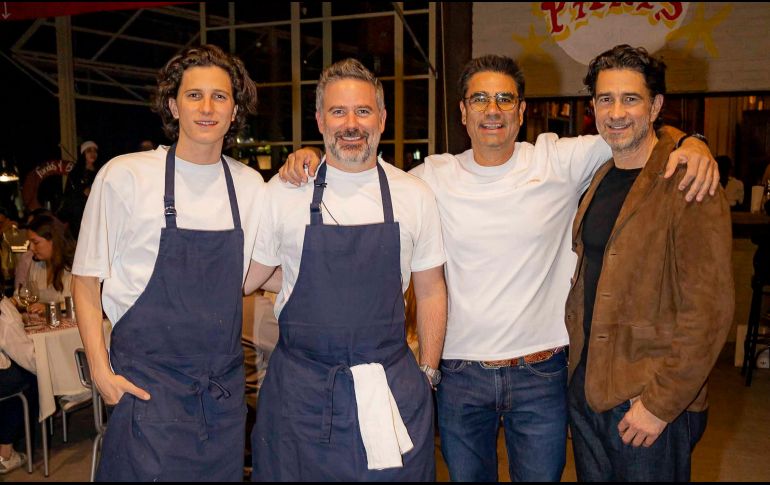 Roberto Morales, Chema Martínez Gallardo, Dax Rivera Maya y Andrés Morales. GENTE BIEN JALISCO / Apertura de Fondos & Bikinis