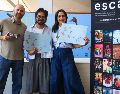 La Escola Superior de Cinema i Audiovisuals de Catalunya (ESCAC) y el FICG anunciaron, a través de una rueda de prensa llevada a cabo en el Conjunto Santander de Artes Escénicas, a los becarios de 2026: Viviana Zúñiga Rojas y Gustavo Mateu Paredes. EL INFORMADOR / J. Acosta