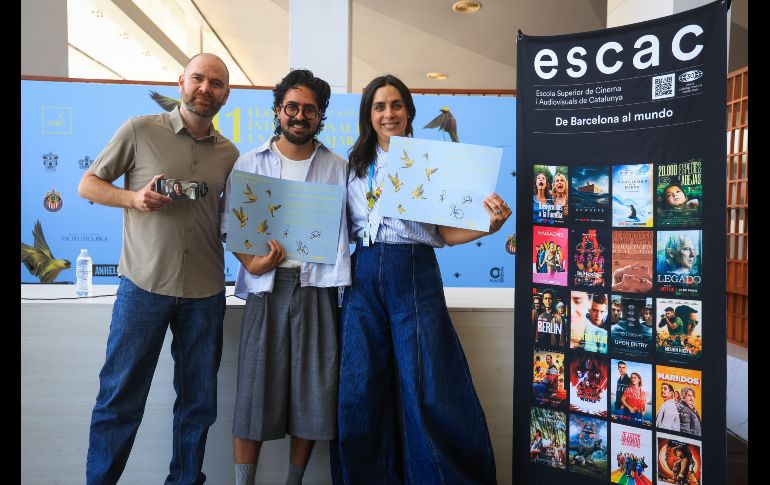 La Escola Superior de Cinema i Audiovisuals de Catalunya (ESCAC) y el FICG anunciaron, a través de una rueda de prensa llevada a cabo en el Conjunto Santander de Artes Escénicas, a los becarios de 2026: Viviana Zúñiga Rojas y Gustavo Mateu Paredes. EL INFORMADOR / J. Acosta