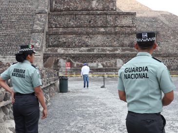 Aunque Teotihuacán ya reanudó sus actividades, la sensación de temor predominó en la zona arqueológica. EFE/M. Guzmán