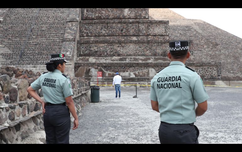 Aunque Teotihuacán ya reanudó sus actividades, la sensación de temor predominó en la zona arqueológica. EFE/M. Guzmán