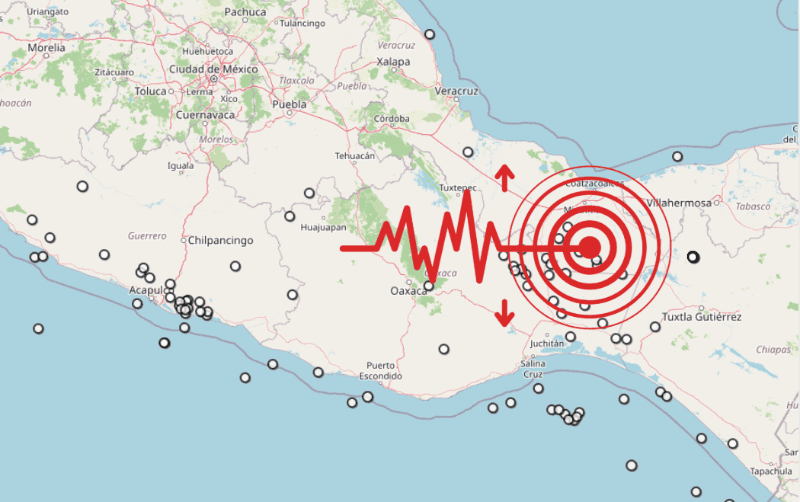 Sismo en Veracruz. ESPECIAL / SSN&nbsp;