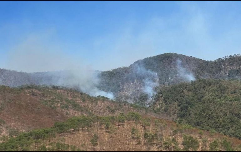 Autoridades mantienen vigilancia constante para evitar que las llamas se extiendan hacia otras áreas naturales y comunidades cercanas. CORTESÍA/PROTECCIÓN CIVIL Y BOMBEROS DE JALISCO