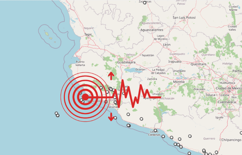 &nbsp;Sismo en Jalisco. ESPECIAL / SSN