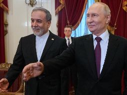 El presidente ruso Vladimir Putin y el ministro de Asuntos Exteriores iraní, Abbas Araghch. EFE / Dmitri Lovetsky