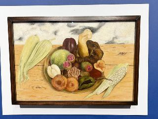 “Frutos de la tierra” realizada por Frida Kahlo en 1938. EL INFORMADOR/ H. Navarro