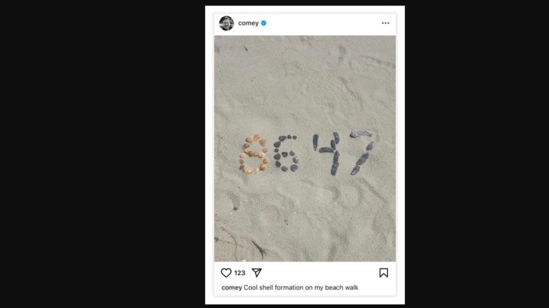 La imagen que Comey publicó en redes sociales y que, supuestamente, tiene un mensaje escondido en contra de Donald Trump. ESPECIAL&nbsp;