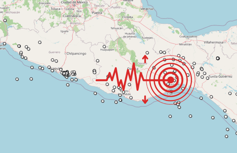 &nbsp;Sismo en Oaxaca. ESPECIAL / SSN