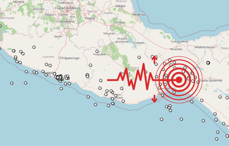 &nbsp;Sismo en Oaxaca. ESPECIAL / SSN