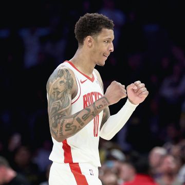 Jabari Smith Jr. Fue el jugador de Houston que más anotó con 22 puntos, gracias a 4 triples. AFP