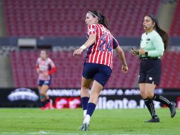 “Licha” marcó en la ida ante Pachuca y se consolidó como la máxima anotadora rojiblanca en el duelo de Liguilla. IMAGO7.