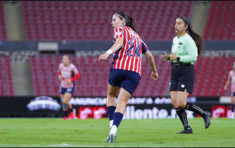 “Licha” marcó en la ida ante Pachuca y se consolidó como la máxima anotadora rojiblanca en el duelo de Liguilla. IMAGO7.