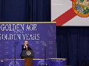 Donald Trump bromeó sobre Claudia Sheinbaum e imitó su voz durante un evento privado. EFE/C. Herrera-Ulashkevich