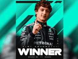 Pese a una largada accidentada donde fue relegado por la presión de Verstappen y Leclerc, el piloto de Mercedes ejecutó una remontada magistral apoyada en una gestión de boxes impecable. ESPECIAL/ X/ @F1