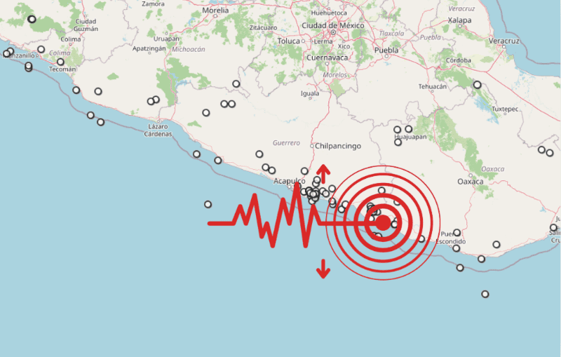 &nbsp;Sismo en Oaxaca. ESPECIAL / SSN