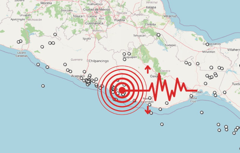 &nbsp;Sismo en Oaxaca. ESPECIAL / SSN