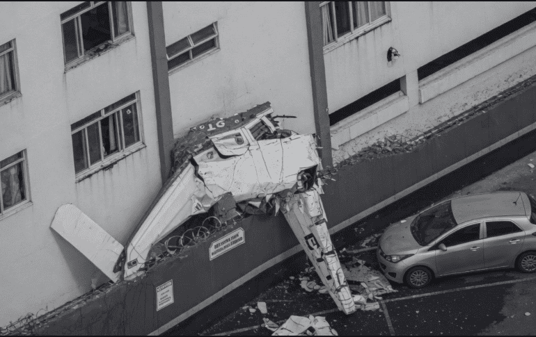 La aeronave habría perdido altitud pocos minutos después de despegar del aeropuerto de Pampulha. ESPECIAL/X/@Jhonf Fonseca