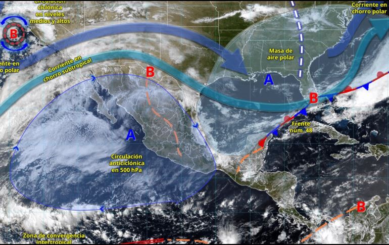 El pronóstico advierte un escenario de contrastes, donde el calor extremo coexistirá con lluvias intensas y fuertes vientos. ESPECIAL/ SMN.
