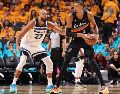 El récord de 12 tapones de Victor Wembanyama no evitó la derrota de Spurs ante Timberwolves. AFP.