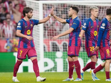 Los culés enfrentarán el Derbi Español este 10 de mayo. Con una victoria o un empate ante el Real Madrid, podrían coronarse este mismo fin de semana. AFP