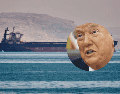 Trump advirtió el domingo que los esfuerzos iraníes por detener el paso por el estrecho "lamentablemente tendrán que ser enfrentados con fuerza". AP / A. KHORGOO / EFE / T. BRENNER