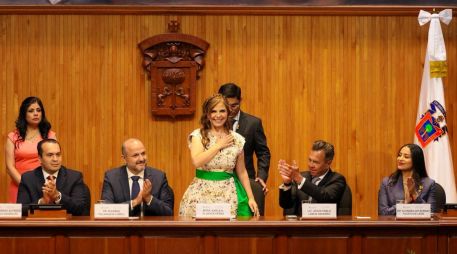 Karla Planter rindió su primer informe como rectora general de la Universidad de Guadalajara. EL INFORMADOR/A. Navarro