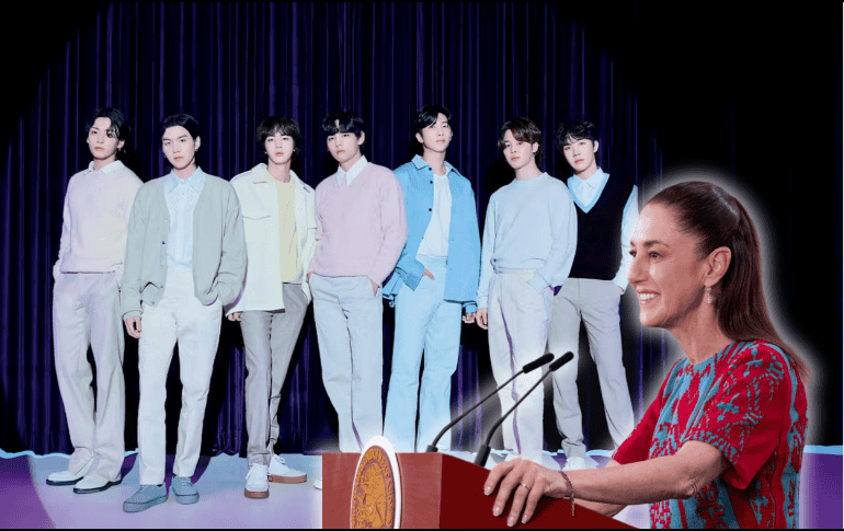 Previo a la realización de sus conciertos, la banda surcoreana BTS acudirá a la sede del Poder Ejecutivo Federal de México. EFE/Ocesa/ ESPECIAL/Gobierno de México