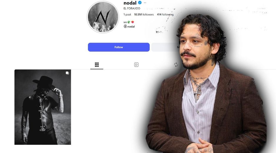Así luce el perfil oficial de Instagram de Nodal con las cuatro fotos que publicó hace poco. ESPECIAL / INSTAGRAM @nodal / EL INFORMADOR / ARCHIVO