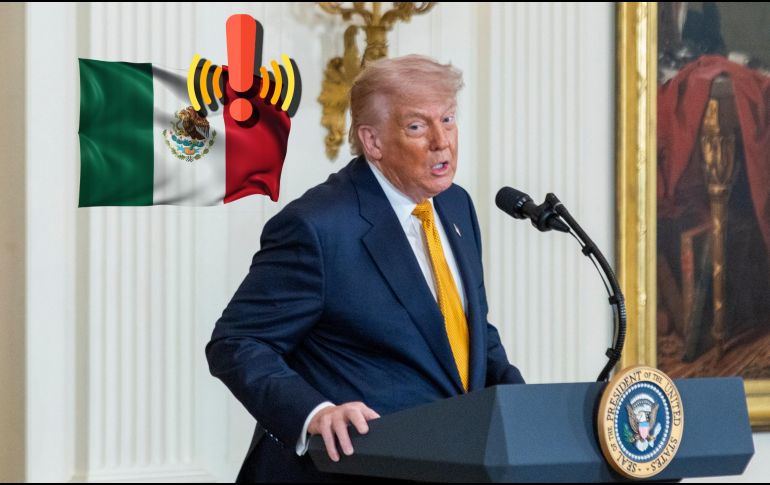 Trump lanzó una nueva amenaza al Gobierno de México durante un evento celebrado en la Casa Blanca este miércoles 6 de mayo. EFE / EPA / SHAWN THEW