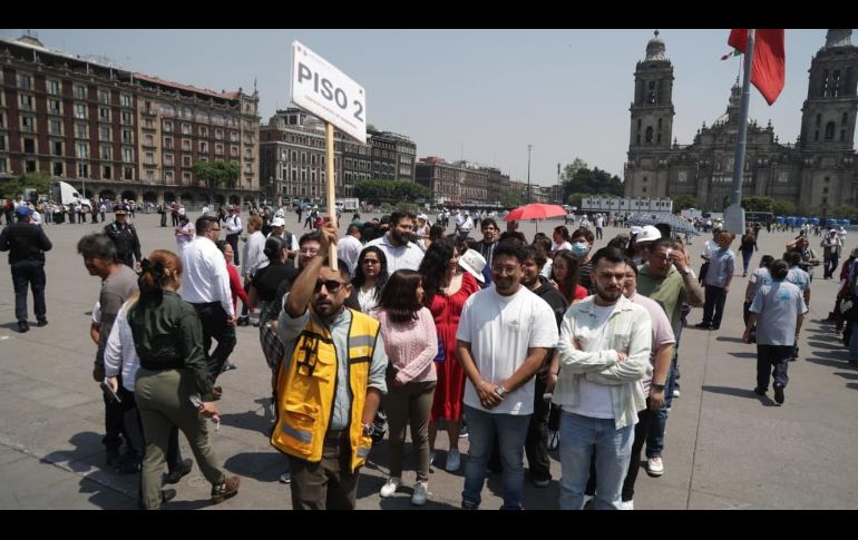Los capitalinos siguieron en todo momento las instrucciones de Protección Civil en este somulacro. SUN/C. Mejía