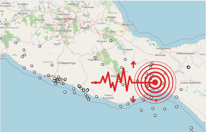 &nbsp;Sismo en Oaxaca. ESPECIAL / SSN