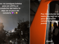 El chofer del Metro que abordaban detuvo el tren para dejarlas apreciar el show. SUN / ESPECIAL