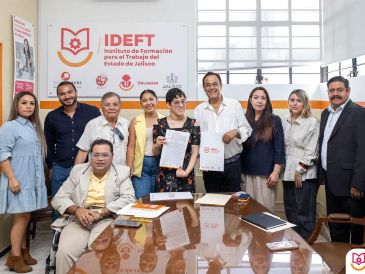 El IDEFT reiteró su intención de continuar generando alianzas estratégicas para acercar programas de capacitación y oportunidades de desarrollo a distintos sectores de la sociedad en Jalisco. CORTESÍA.
