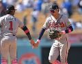 Atlanta ha destacado por su poder con el bat, al ubicarse como el segundo equipo con más cuadrangulares de la temporada con 57 vuelacercas. AFP/ J. KAMIN-ONCEA