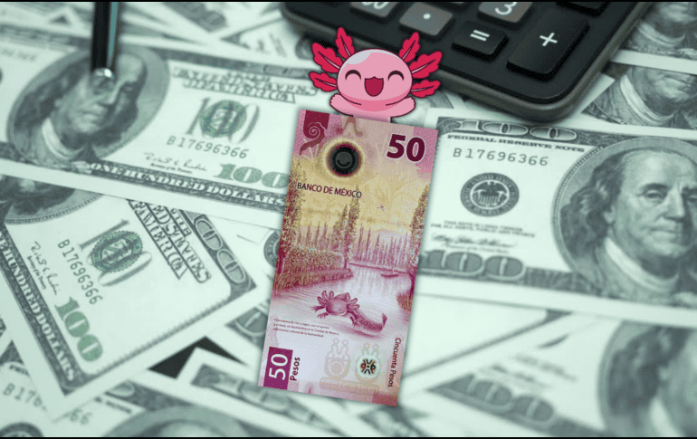 El dólar se compra en un promedio de 16.36 pesos y se vende en 17.50 pesos en las principales ventanillas bancarias del territorio nacional. ESPECIAL / CANVA