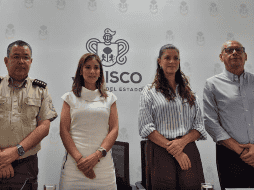 Sergio Ramírez, Karina Hermosillo, Paola Bauche y Marciano Valtierra señalaron que el 63% de los incendios registrados  en Jalisco ha sido atendido en coordinación con una o más brigadas. EL INFORMADOR/R. Bobadilla
