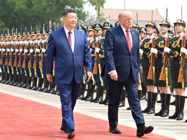 A pesar de las tensiones, Donald Trump y Xi Jinping se han mostrado cercanos y amables en todos los eventos oficiales. XIHUA/L. Xiang