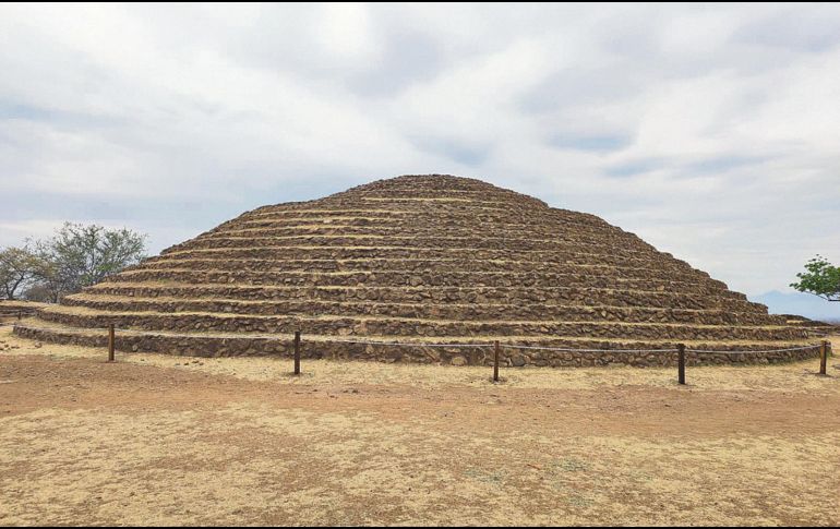 Pirámide de la Iguana tras su intervención, en la Zona Arqueológica de Guachimontones. CORTESÍA