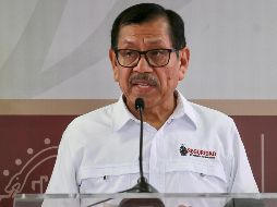 El exsecretario de Seguridad de Sinaloa, Gerardo Mérida, durante un acto en Culiacán en diciembre de 2024. EFE/I. Medina
