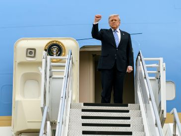El presidente de los Estados Unidos, Donald J. Trump, abandona Pekín tras una histórica cumbre con su homólogo Xi Jinping. EFE/Casa Blanca