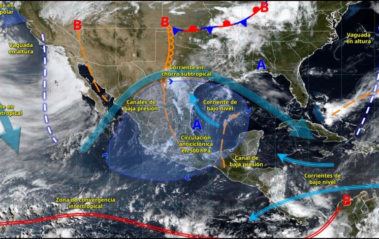 A pesar de las precipitaciones, el ambiente caluroso persistirá en gran parte del territorio nacional. ESPECIAL/ SMN.
