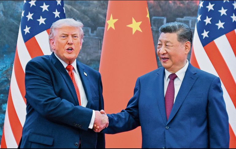 Donald Trump y Xi Jinping, durante la cumbre entre EU y China. AFP