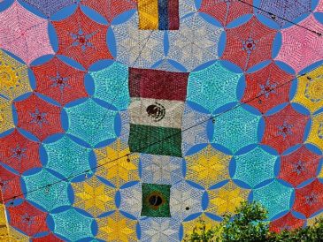 El "Cielo Tejido" permanecerá en el Andador Independencia hasta el arranque del Mundial. ESPECIAL