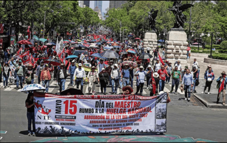 La Ciudad de México será uno de los focos principales de las movilizaciones de la CNTE, con marchas, bloqueos y concentraciones frente a oficinas federales y educativas. SUN / ARCHIVO