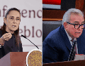 Sheinbaum descartó algún riesgo para su gobierno tras que exfuncionarios se entregaron en EU. EFE / J. MÉNDEZ / X / @rochamoya_